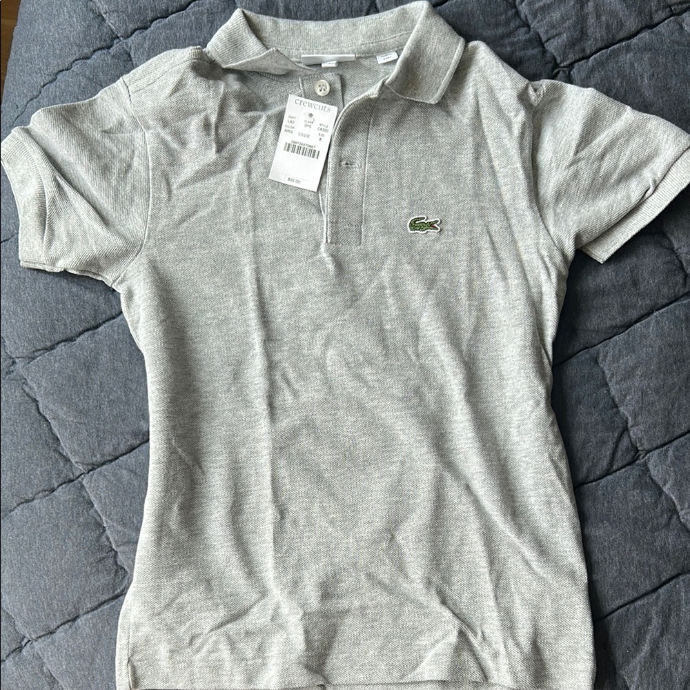 Lacoste Kids Gray Polo Shirt NWT